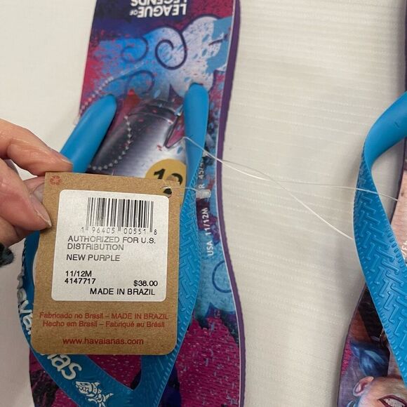 Havaianas x League of Legends Jinx Flip Flops Size 12 New - Picture 2 of 5